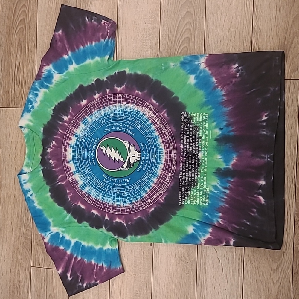 LIQUID BLUE Tie Dye GRATEFUL DEAD 25th Anniversary Medium Mens T Shirt 2000‎